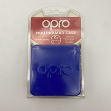 OPRO Antimicrobial Mouthguard Case Blue Biomaster Rugby Hockey Boxing UK Made