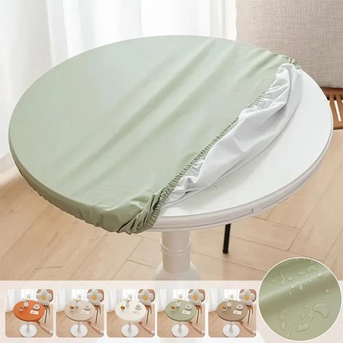 Round elastic edged tablecloth - elastic,
