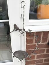 Vintage Bird Feeder Metal Birds With Hanger