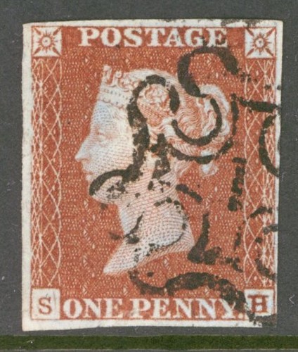 1841 red cancelled a 1 - 1841,