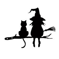 2X(Iron Silhouette Cute Witch