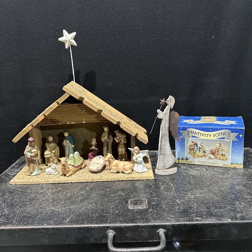 Vintage nativity scene 11pc - vintage,