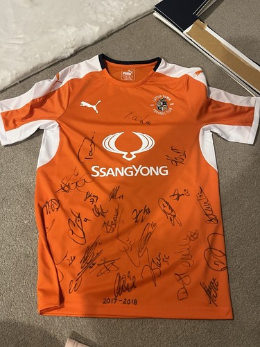 Luton town signed shirt - town,