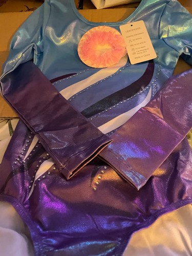 Long sleeved leotard purple - sleeved,
