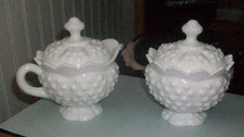 Vintage FENTON hobnail white