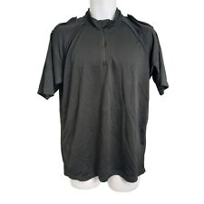 Self Wicking Police Shirt Short Sleeve Black Breathable T-Shirt Security Duty