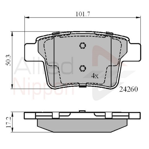 Brake pads set - pads, for