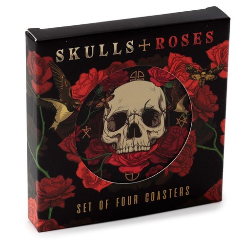 Skulls and roses gothic - roses, set
