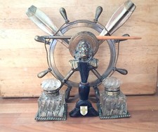 Unique Christopher Columbus Pen & Inwell Stand  C 1800's