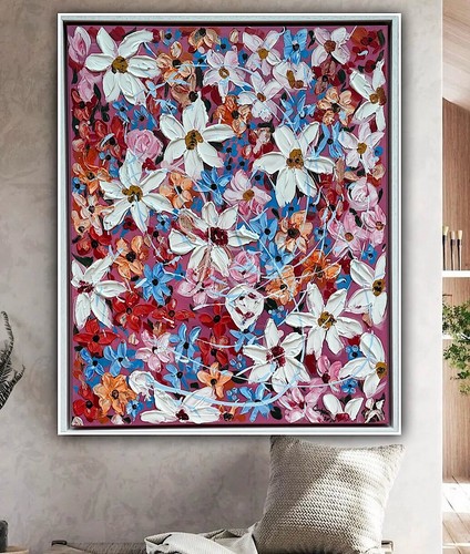 Framed original abstract oil - abstract,
