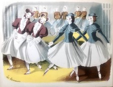 Vintage Ballet lithograph 1945