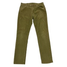 Levi's 511 Corduroy Jeans Olive Green Mens 33W 31L Slim Straight Fit Cotton