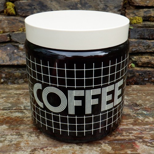 Vintage glass storage jar - vintage,