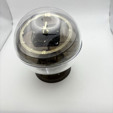 Vintage MCM Acrylic Sphere Lidded Jewelry Box Music Box & Clock Sputnik Pop Art