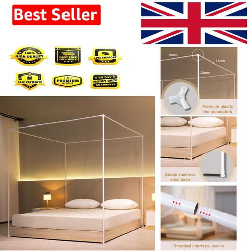 White bed canopy frame w100 - frame,
