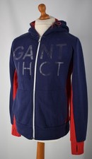 Mens Blue & Red Gant Sailing Race Lightweight Hooded Zipper Jacket Size M.