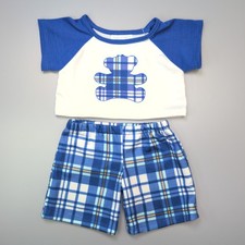 Build A Bear Blue Plaid
