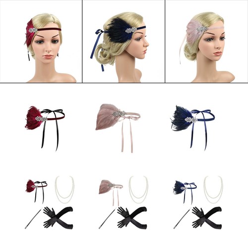 1920s feather headband - 1920s,