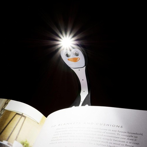 Led book light clip reading - light, on