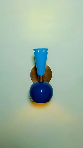 Mid century modern brass - modern, wall