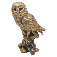 Large Resin Owl Ornament Bronze Colour Owl Gift The Leonardo Collection