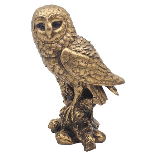 Large resin owl ornament - owl,
