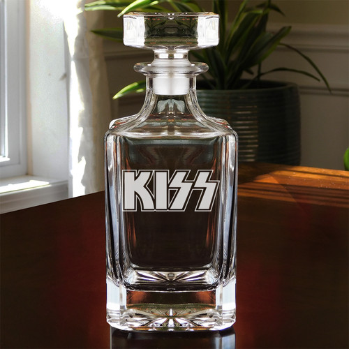 Etched kiss decanter - etched,