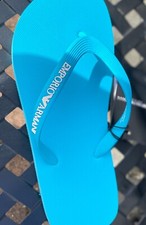 Emporio Armani Turquoise Flip Flops With Armani Logo Foot Strap Size UK 6 BNWT