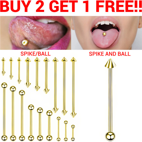Gold tongue bar ear new - ear,