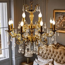 12 Arms Gold & Clear Crystal