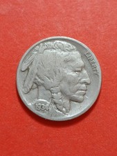 1934 Usa Buffalo Nickel Coin.