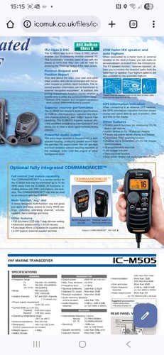 Icom m505 vhf dsc - icom, ic-m505