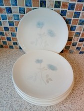 WEDGWOOD BONE CHINA ICE ROSE DESIGN 6 X PLATES MEASURE 20.5 CM ACROSS THE TOP