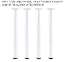 White Steel Table/Desk Leg
