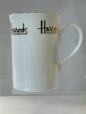 Harrods Knightsbridge Gold & White Fine Bone China Mug Made In England