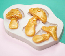 Mushroom Silicone Fondant Mould Fairy Garden Chocolate Cake Candy Baking Mold