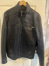 FIRETRAP MENS BLACK LEATHER