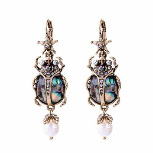 Natural abalone shell earrings - shell,