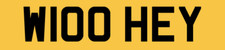 HEY HIYA HELLO HI NUMBER PLATE