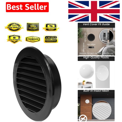 Inch black plastic vent - 4-inch,