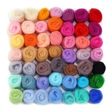 50 Colors Fibre Wool Felting