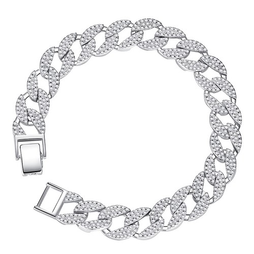 Men silver bracelet luxury - men's,