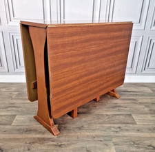 Vintage Drop Leaf Dining Table – Extendable Folding Formica – Retro Mid Century