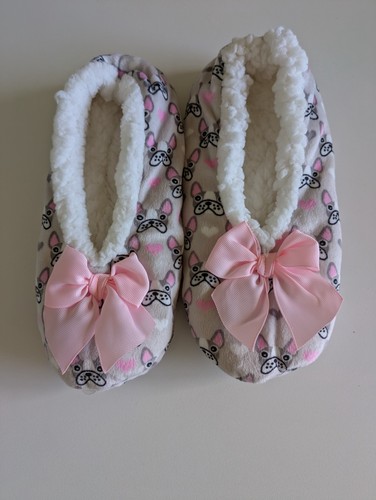 Slippers pink multi - dog, print