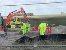 Photo 6x4 Laying Kerbstones