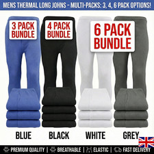 3, 4, 6 Pack Mens Thermal Long