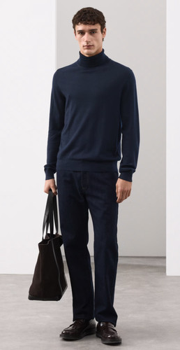 Cotton rich roll neck - ,