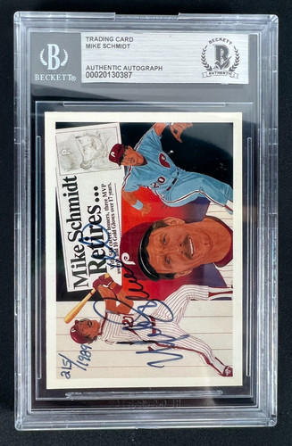 Mike schmidt signed 1990 upper - mike,