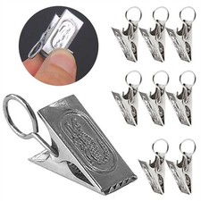 Pack of 20 Stainless Steel Small Curtain Hanging Bulldog Clips Clamps Pegs