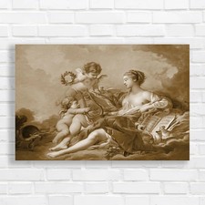 Romantic Baroque Cherubs Sepia